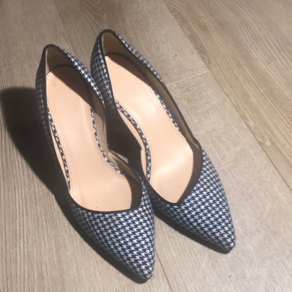 J. Crew classic heels black and white